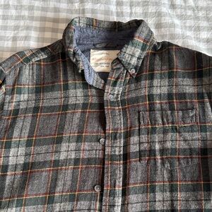 Weatherproof Green and Gray Plaid Button Down Shirt